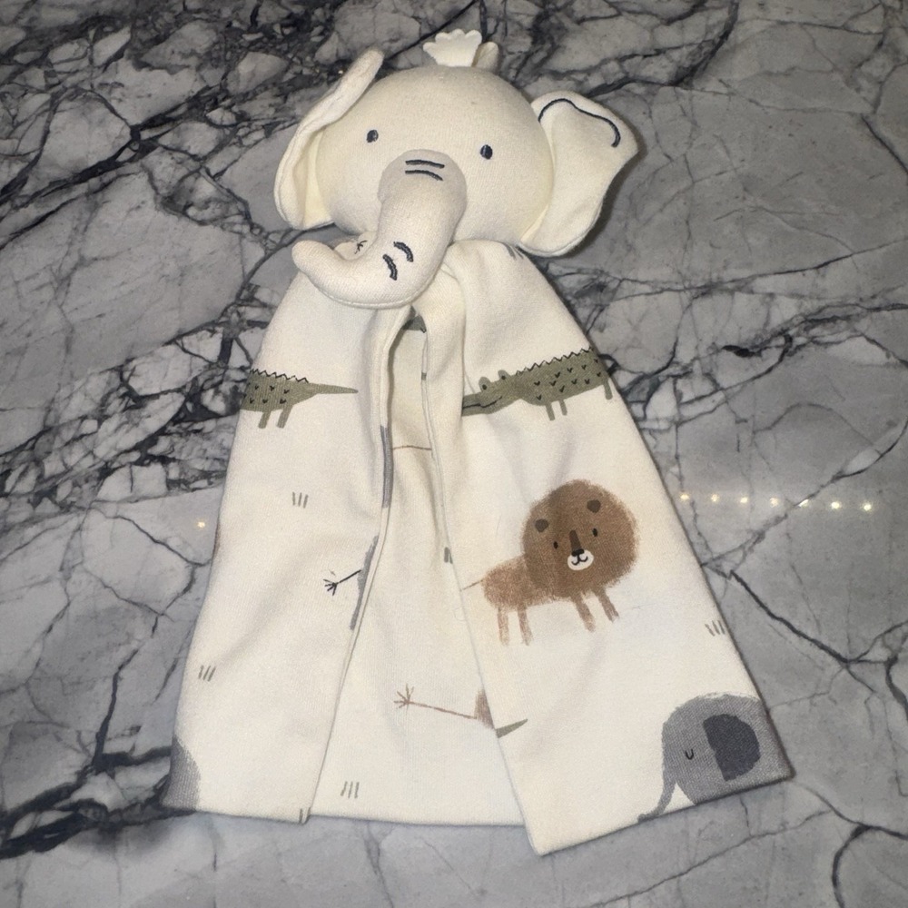 Sterling Baby Elephant Lovey Plush Baby Security Blanket 8" Lion Alligator Ivory